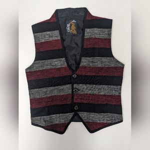 Blazo formal red white and black striped Kids waistcoat/vest size 10 30/75 cm